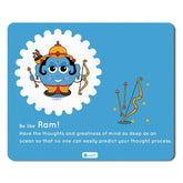 Blue Mouse Pad with Motivated Quotes Be like Lord Ram